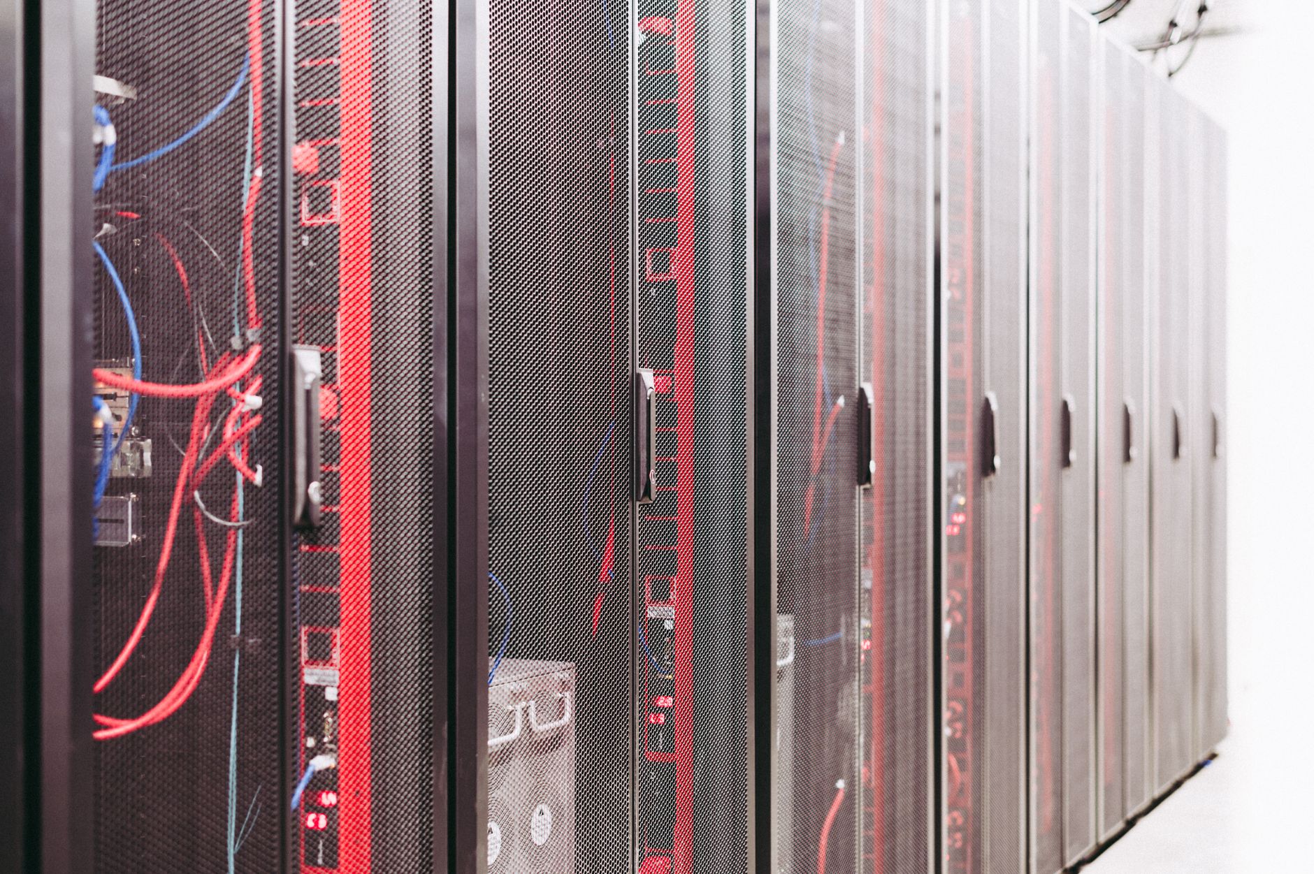 Server racks in a data center