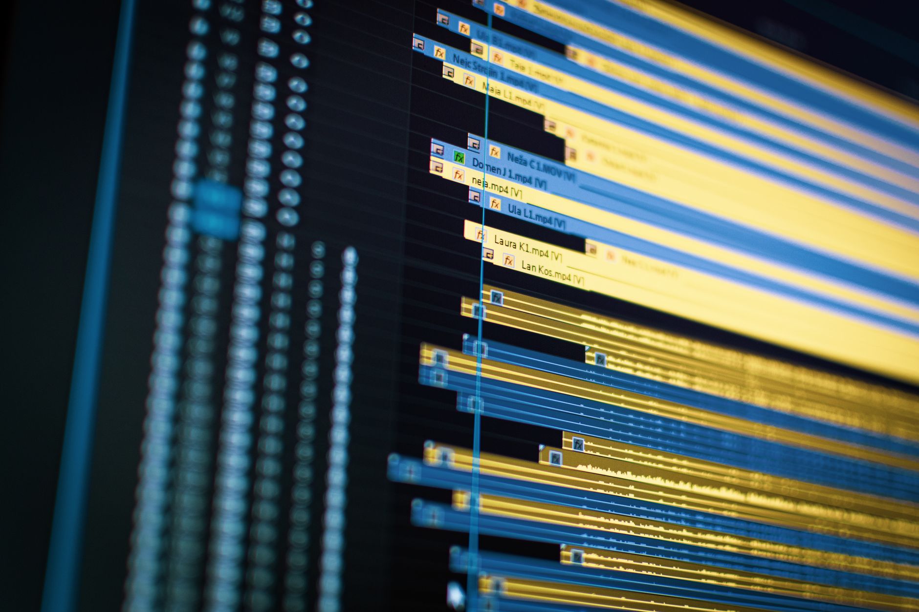 Software data dashboard on a screen