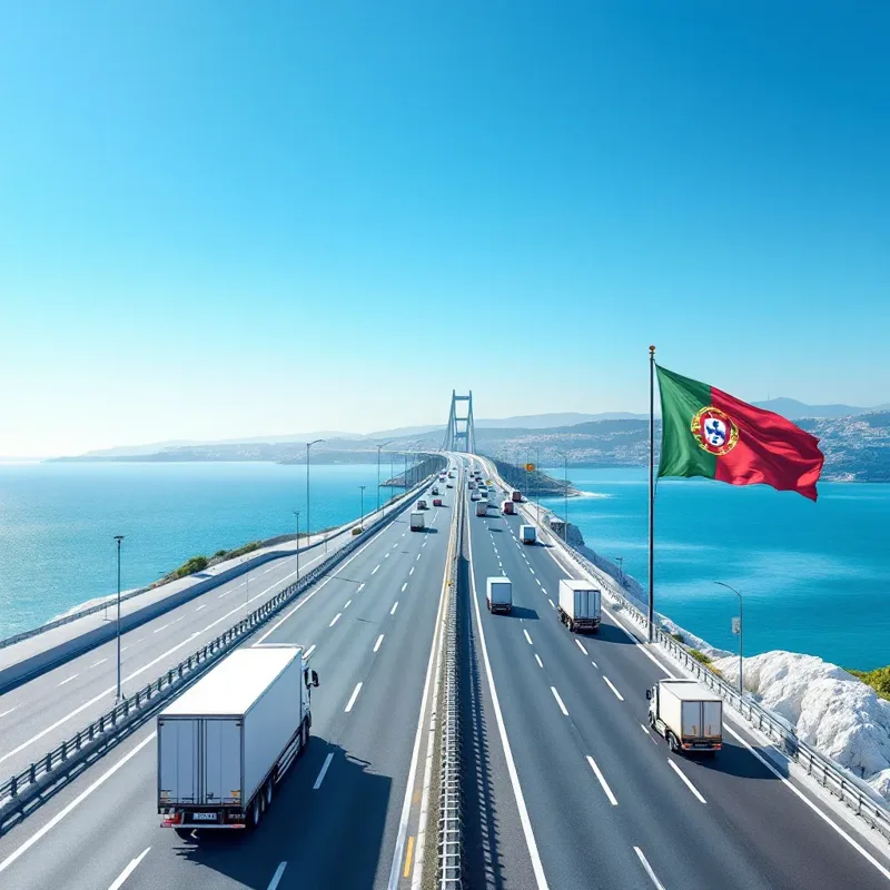 Lissabon - Setúbal: Entfernung mit dem Auto und Fracht Eigenschaften
