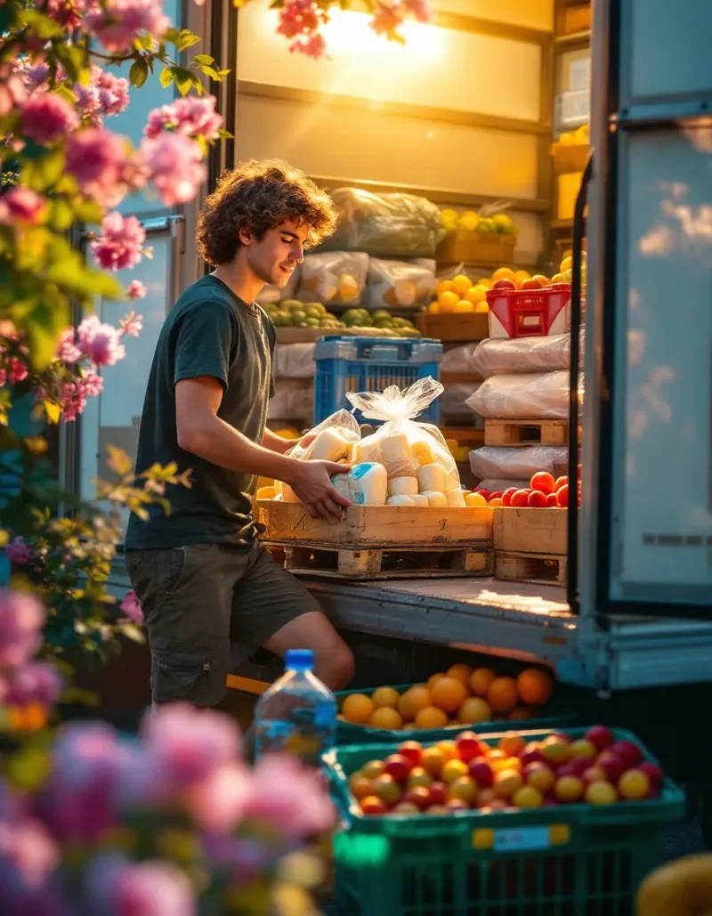 Transport refrigerat de alimente de la Braga la Lisabona