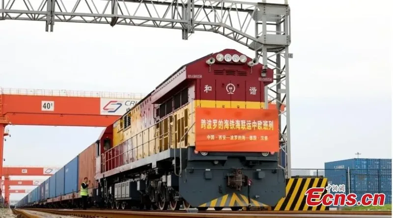 China-Europa-Frachtzug X8469 erreicht neue Meilenstein mit intermodaler Route über die Ostsee