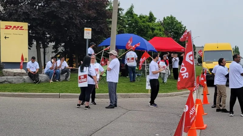 Livrarea de colete canadiene se confruntă cu perturbări, deoarece DHL blochează lucrătorii