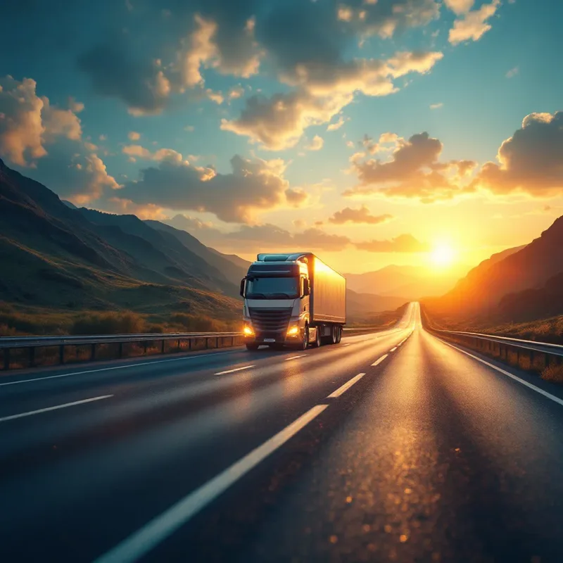 Gütertransport auf der Route "Porto - München