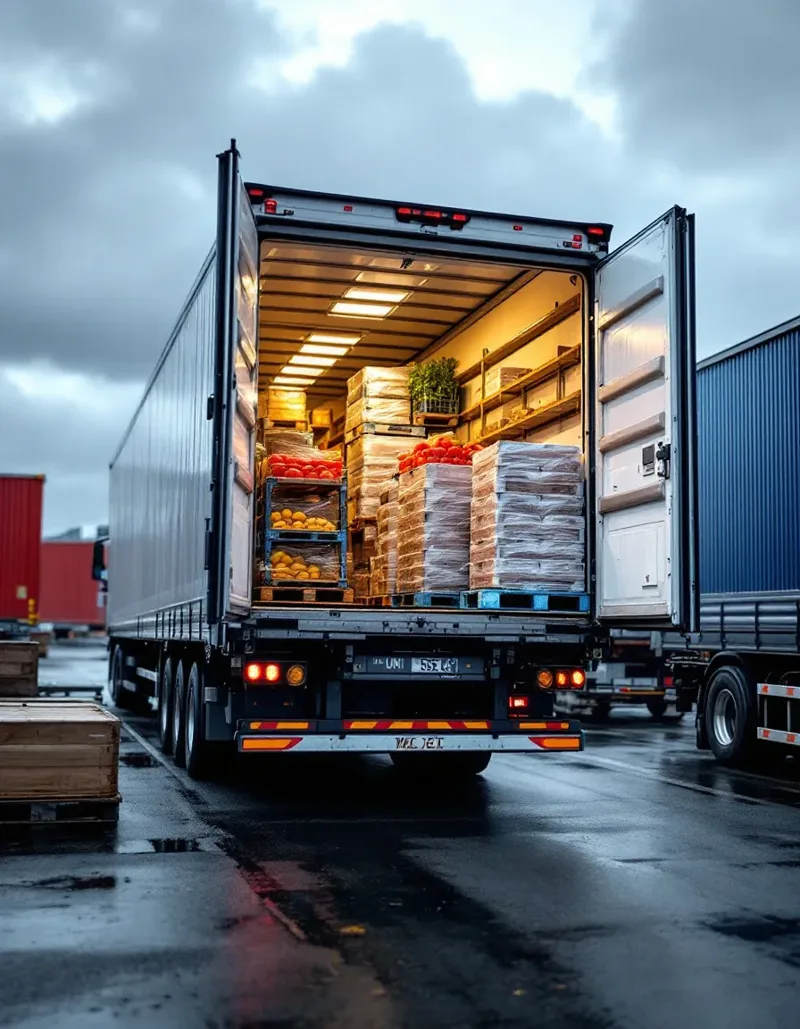Transport refrigerat de alimente de la Manchester la Birmingham