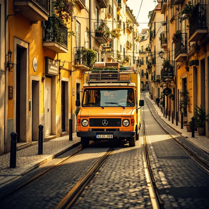Örtliche Gütertransporteure in Lissabon