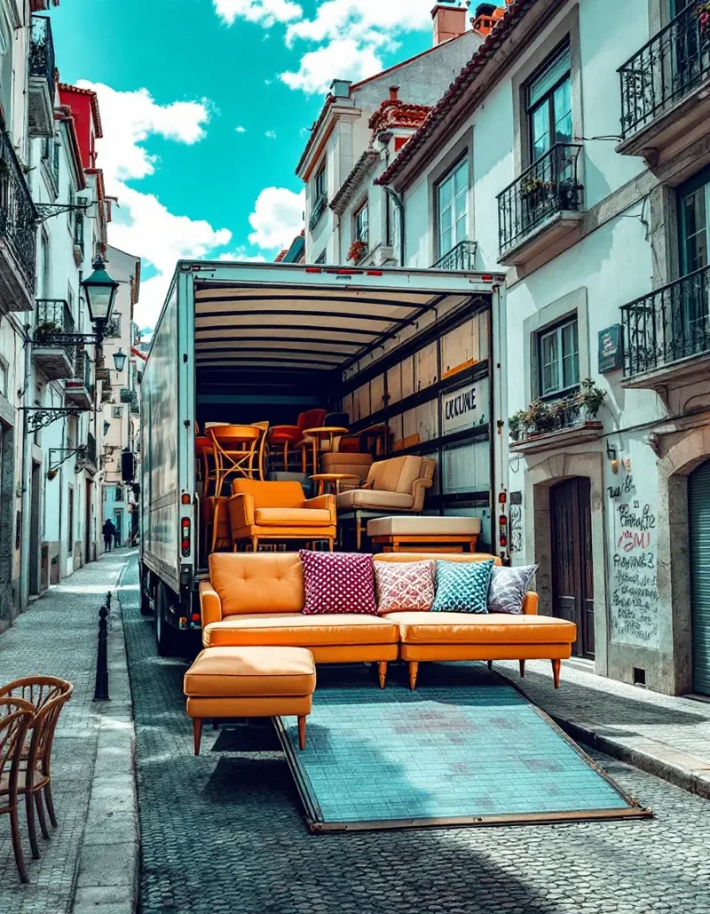 Transport de mobilă de la Lisabona la Porto