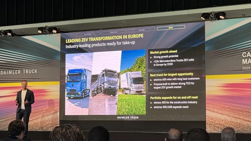 شركة دايملر للشاحنات تنقل تركيزها إلى أوروبا من أجل نمو مركباتها عديمة الانبعاثات