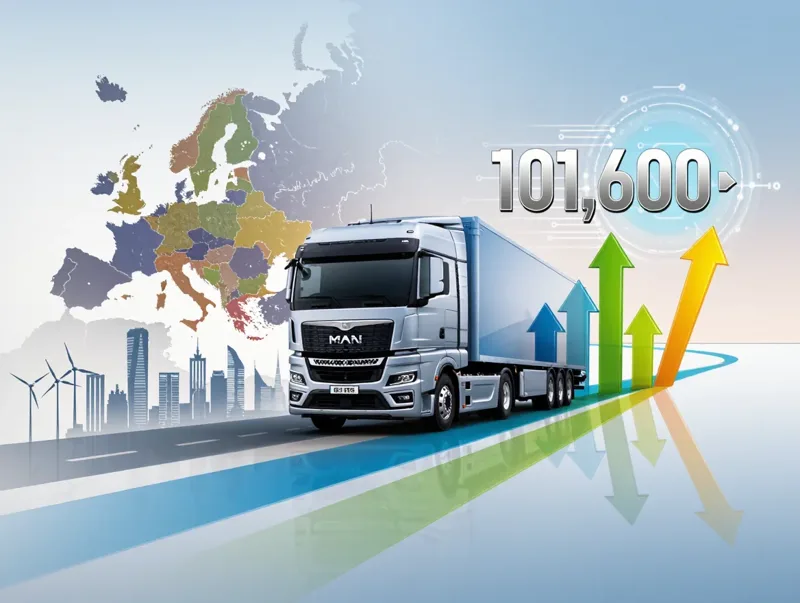 MAN Truck & Bus verzeichnet stärkeren BEV-Anstieg und regionale Verschiebungen, während die Lieferungen 2025 auf ~101.600 Einheiten steigen