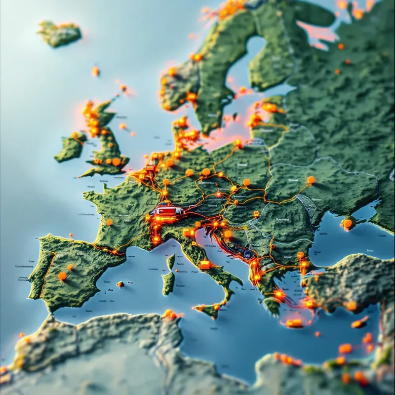 Internationale Frachtrouten: Porto - Madrid